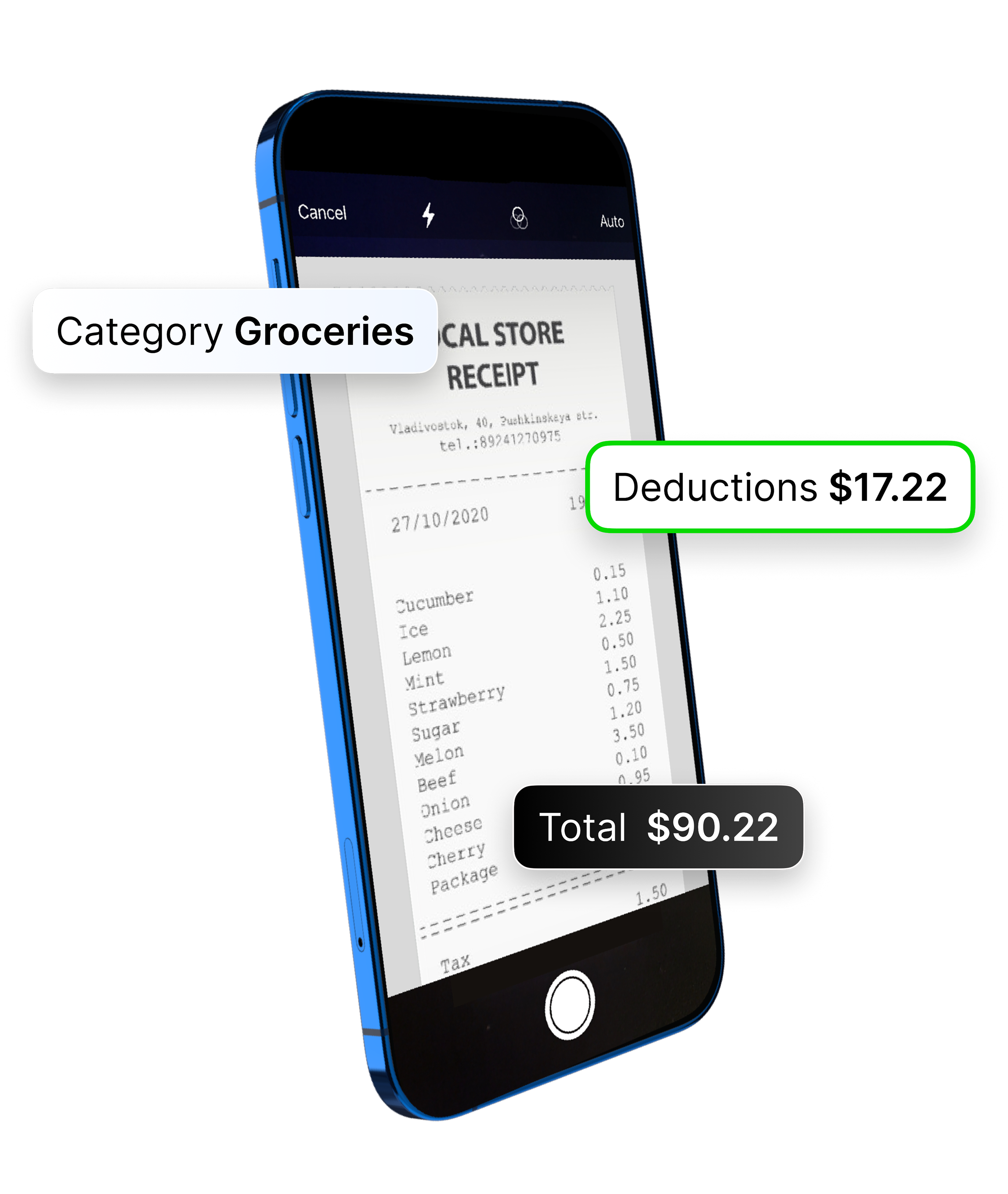 Receipt Scanner app preview